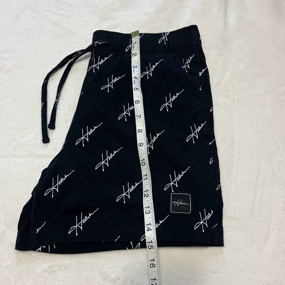 Hollister Black Pyjama Shorts with White Signature